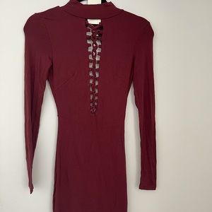 burgundy dress medium